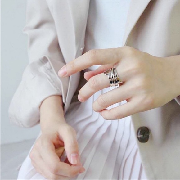 ADJUSTABLE 925 STERLING SILVER INFINITY RING, CUTE RING, SHINY RING. - Picture 3 of 4